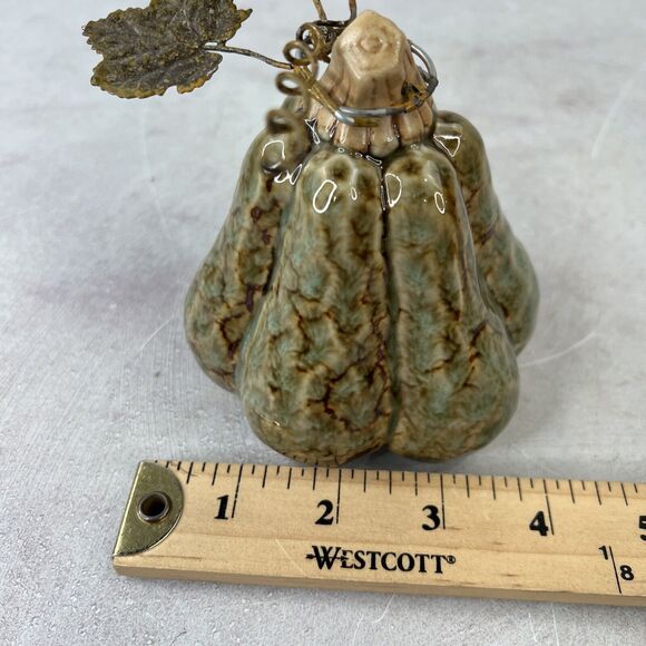 Designspirations 2004 Decorative Harvest Fall Pumpkin Ceramic‎ And Metal - Picture 9 of 11